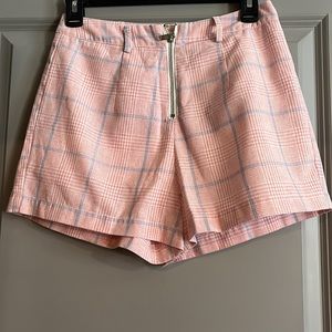 Shorts -Wild Honey Size Small Pink/Baby Blue Plaid